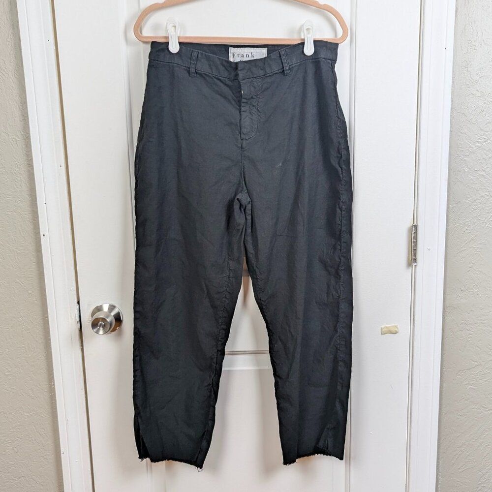 Frank & Eileen | Black Linen Blend Kinsale Sailor Pants Size 12